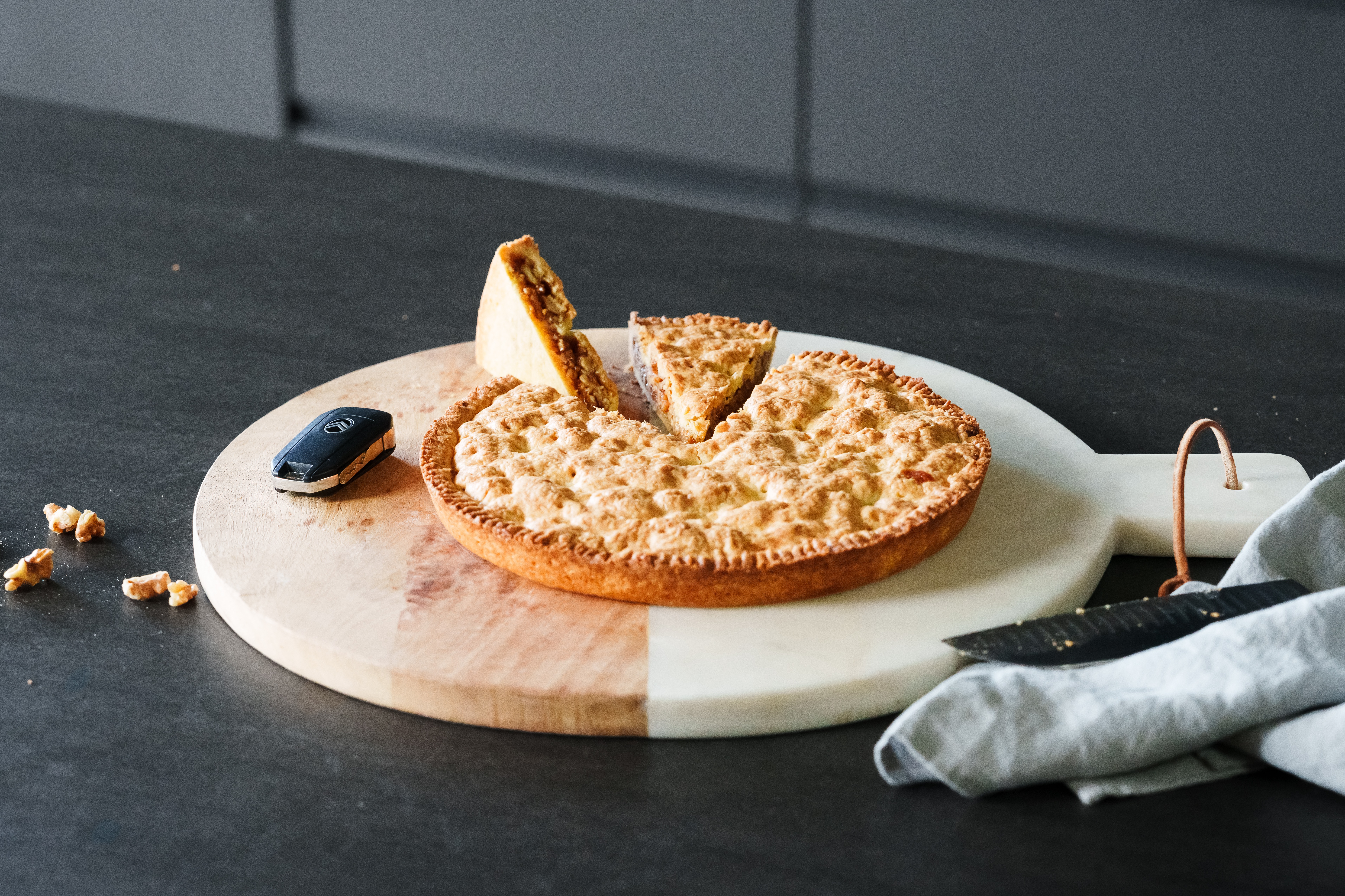 Engadiner Nusstorte Mit Citroën Side