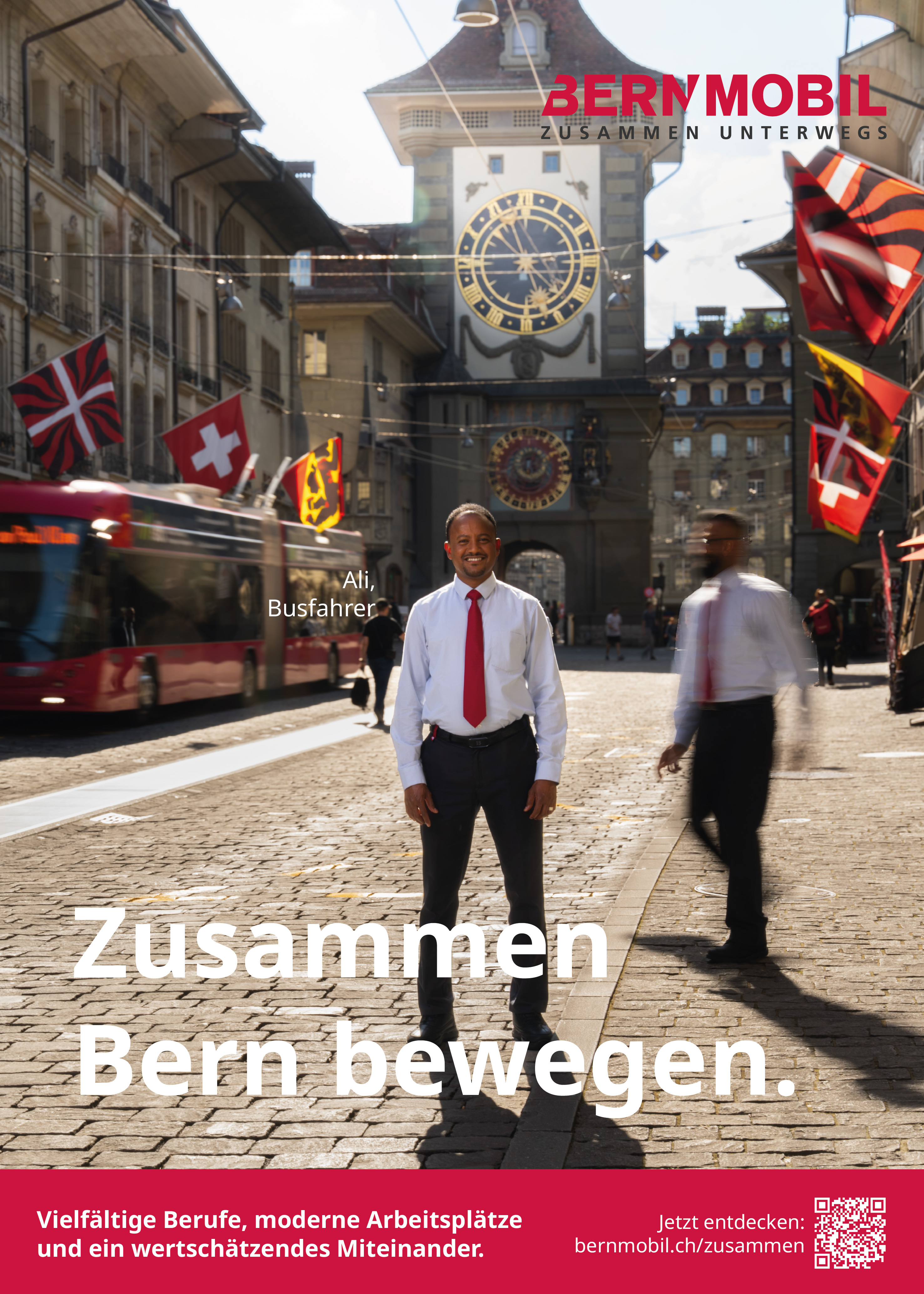 Bernmobil Personalkampagne Busfahrer In